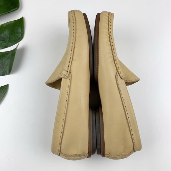 Callaghan Moccasins Slip On Shoes Tan Leather Flats Women's 37 US 6.5 - Picture 8 of 14